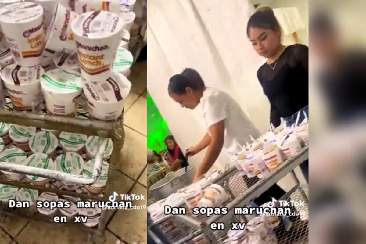 VIRAL: ¡sirven sopas Maruchan en una fiesta de quince años!