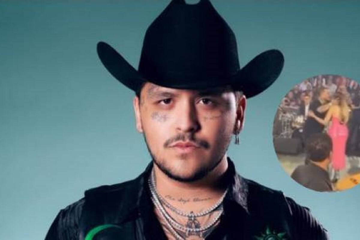Christian Nodal besó a Carolina Ross en el escenario