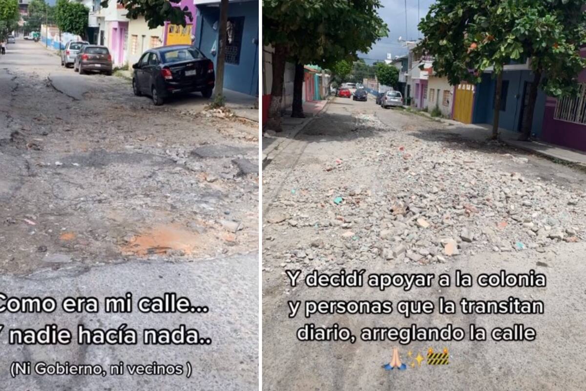 Arregla la calle de su colonia con escombro y la tunden en TikTok: “¿Y el resultado?”