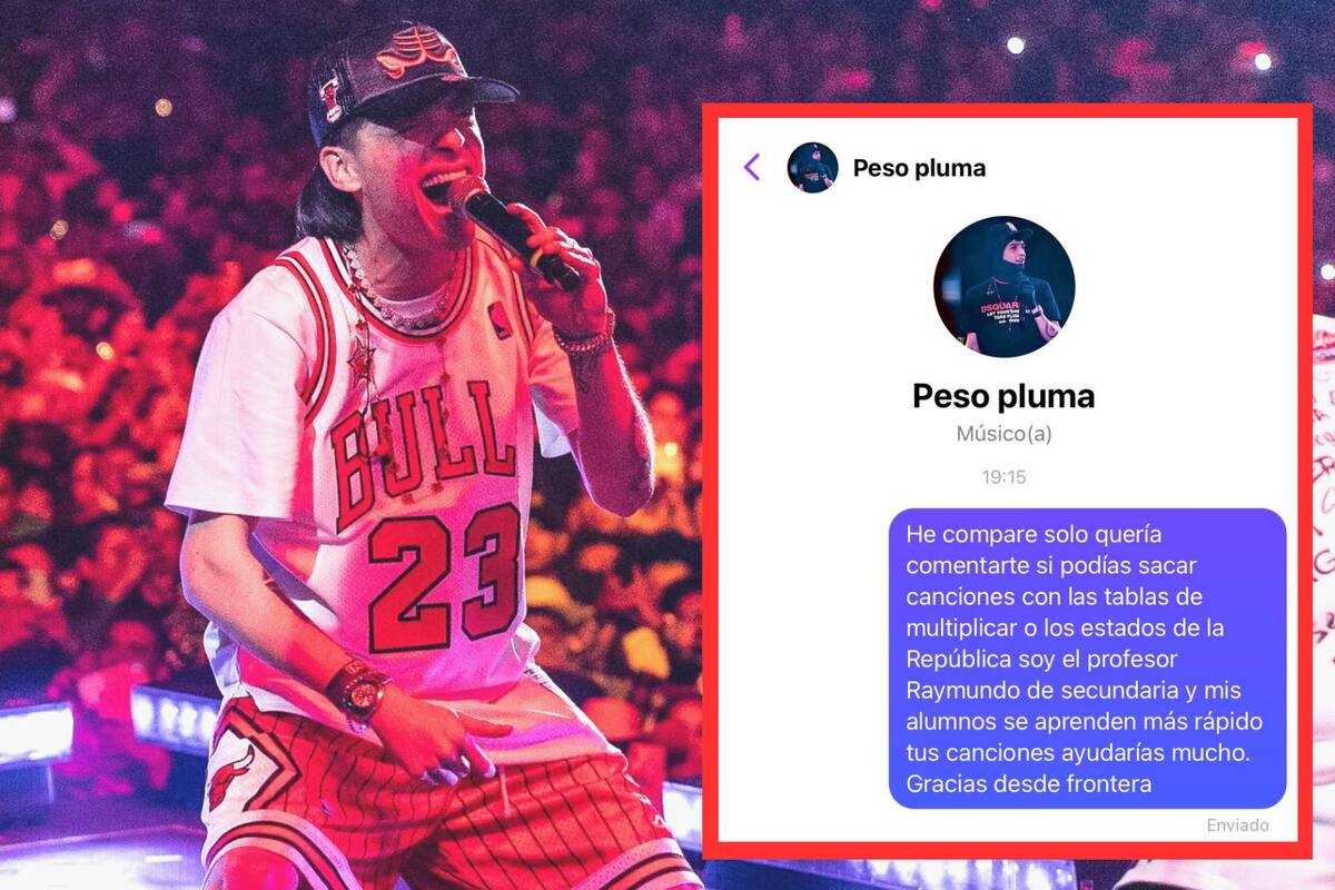 Profesor le pide a Peso Pluma hacer un corrido de las tablas de multiplicar y se hace viral