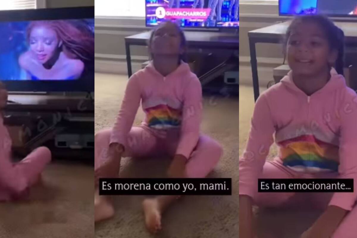 Niña se conmociona al ver que "La Sirenita" tiene su misma tez