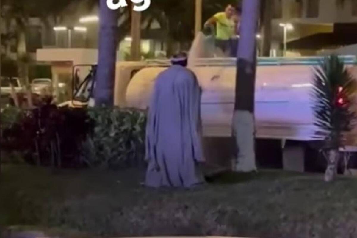 Mojan sin querer a vagabundo que se encontraba dormido entre las plantas