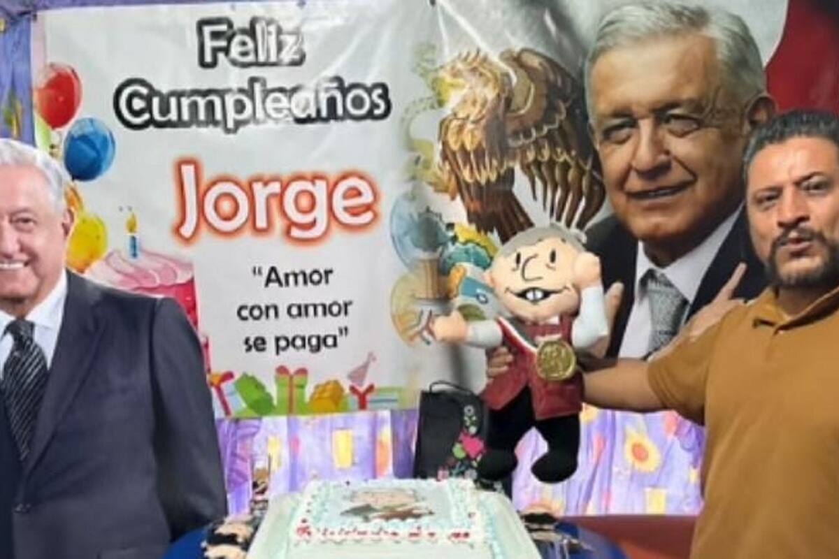 TikTok: Señor festeja su cumpleaños con temática de AMLO