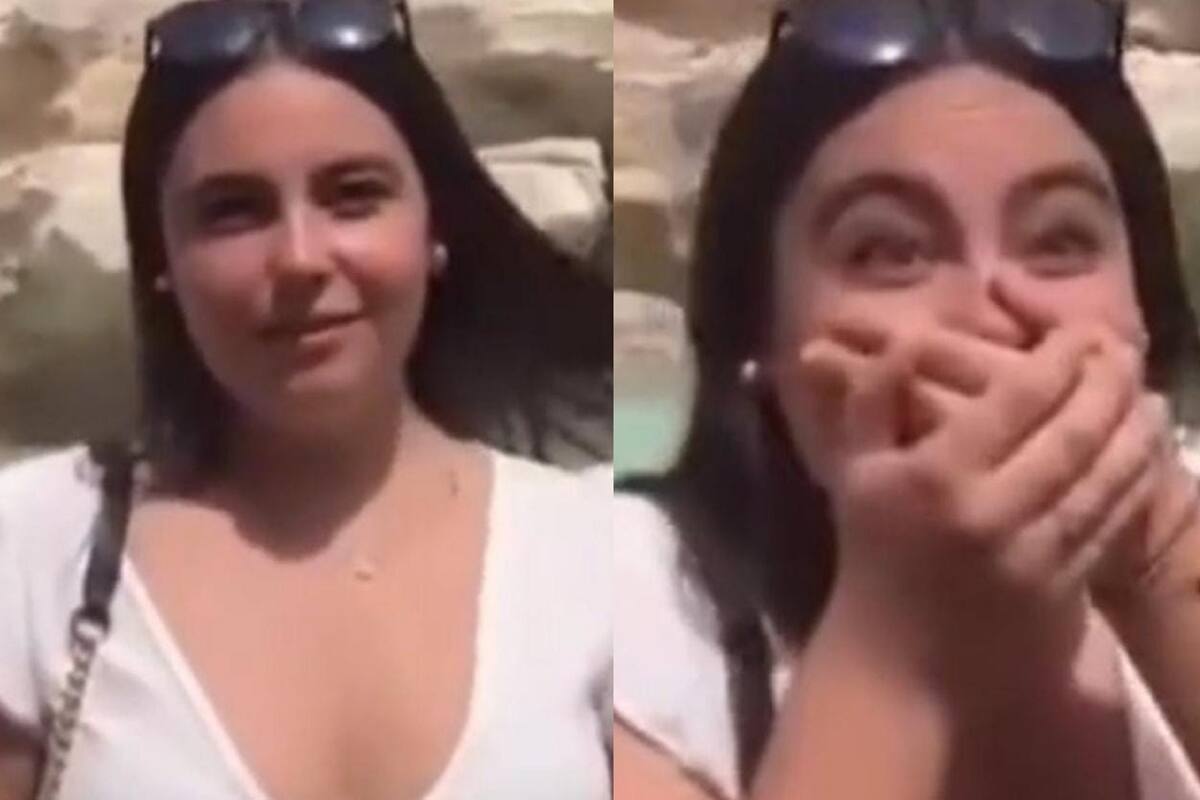 Joven avienta una moneda en una fuente y termina golpeando a sujeto en la cabeza