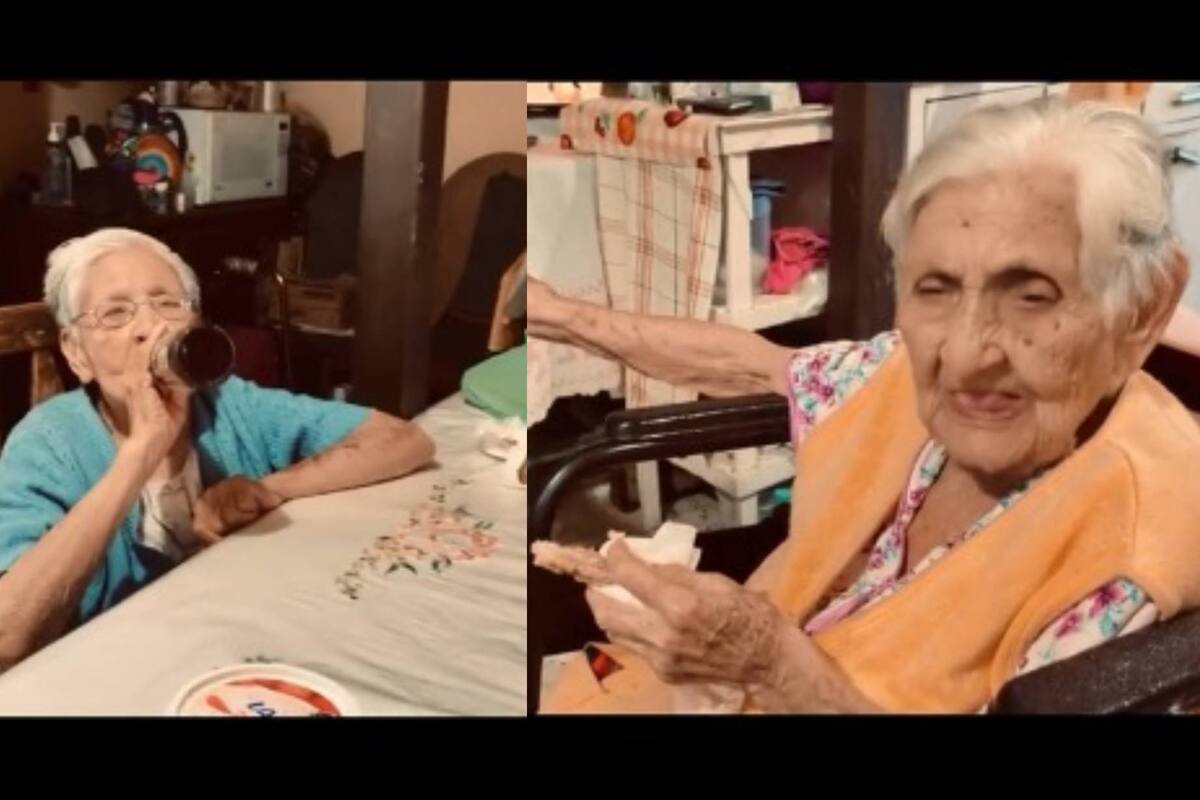 Abuelita de 105 años regaña a su hija de 83 por gastarse el dinero en cerveza