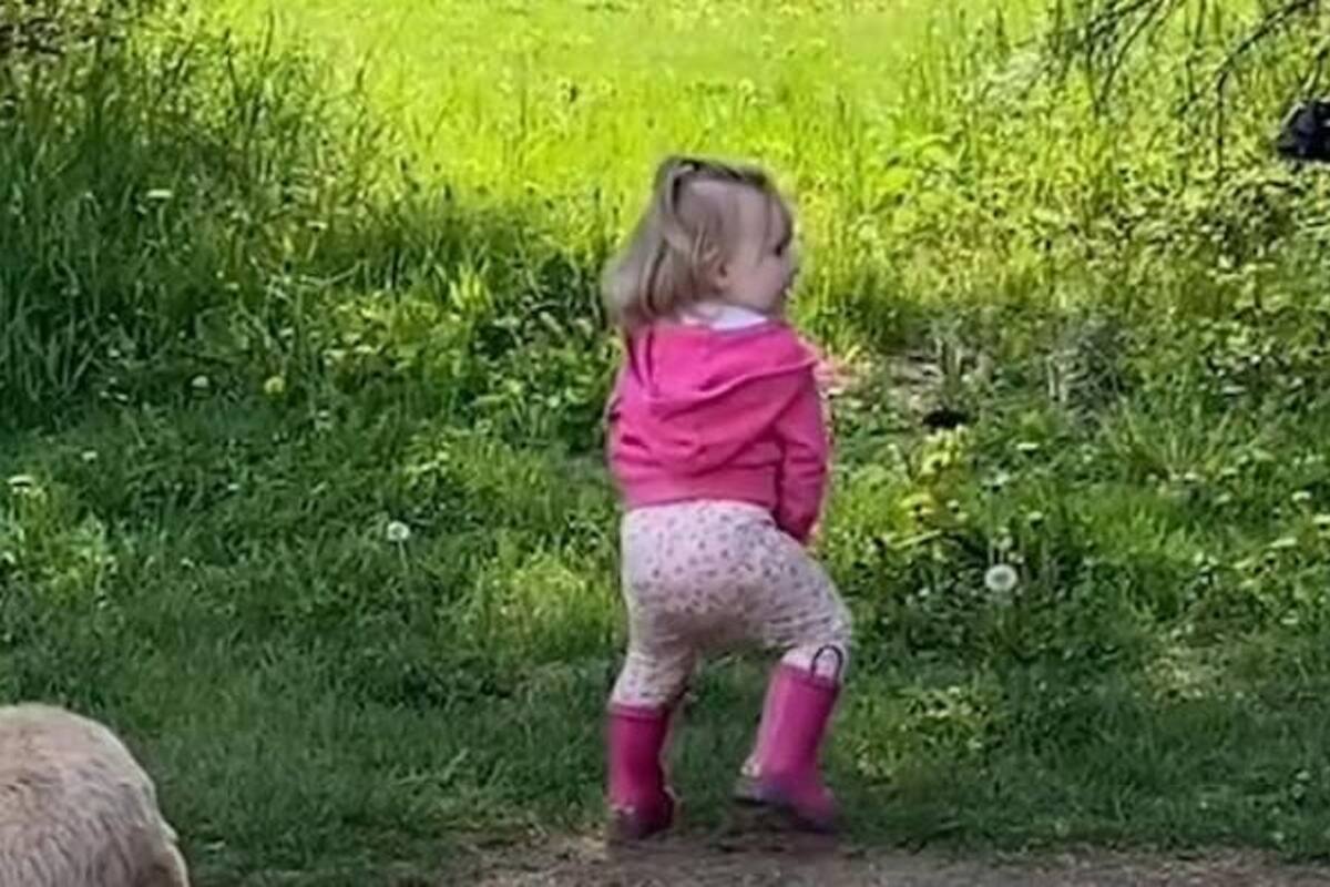Esta niña generó la risas de miles de internautas al imitar a su padre con su pose