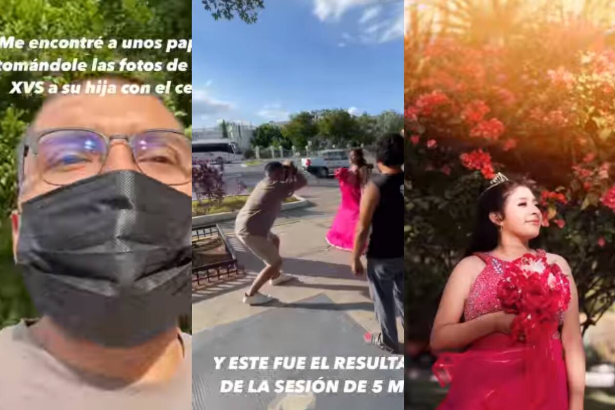 Fotógrafo regala sesión a una quinceañera; sus padres utilizaban el celular para retratarla