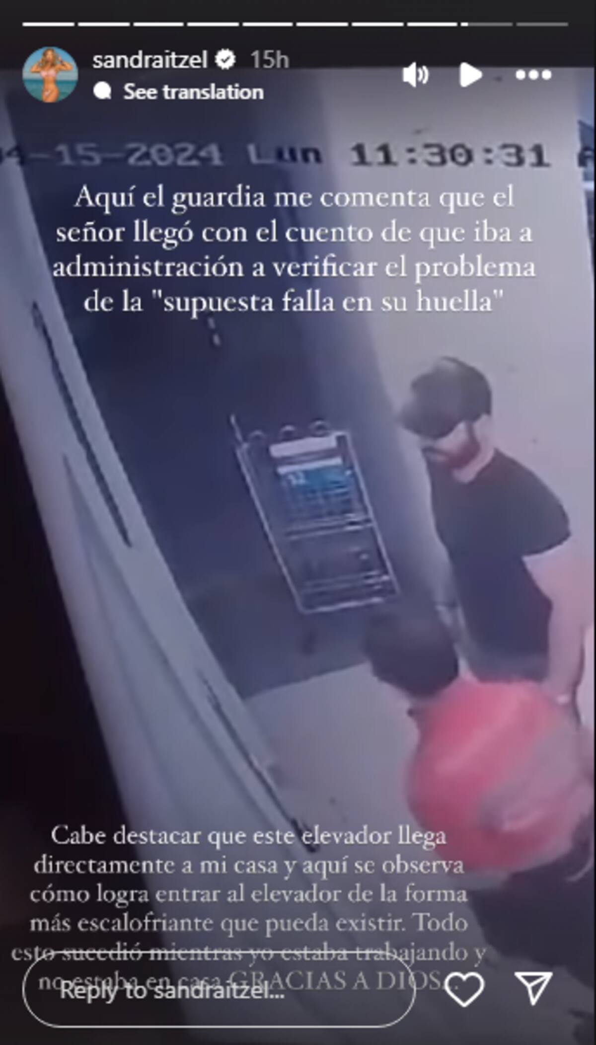 Adrián Di Monte ingresa sin autorización a la casa de Sandra Itzel.