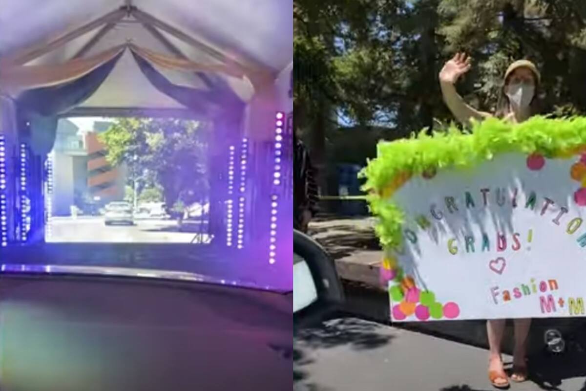 Universidad organiza ceremonia de graduación en automóvil