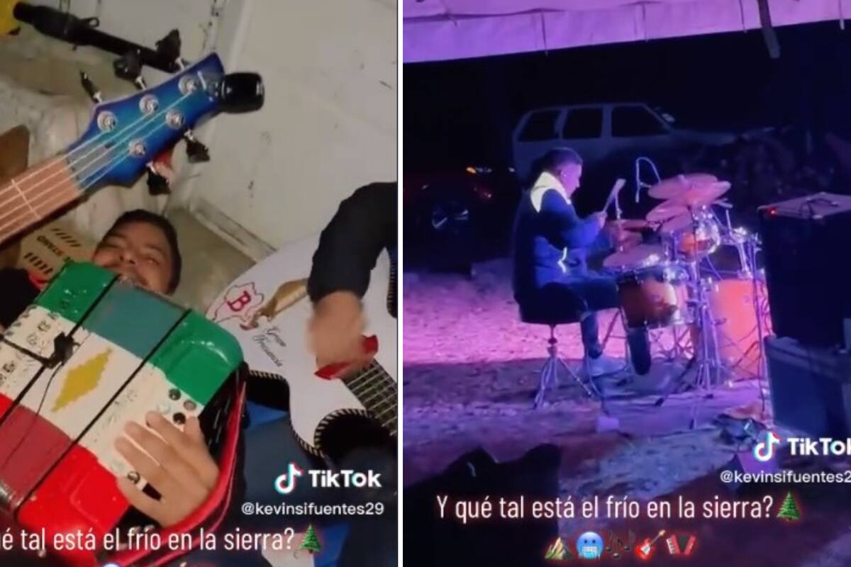 VIDEO: Por frío, grupo musical toca en fiesta privada desde el carro y se hace viral