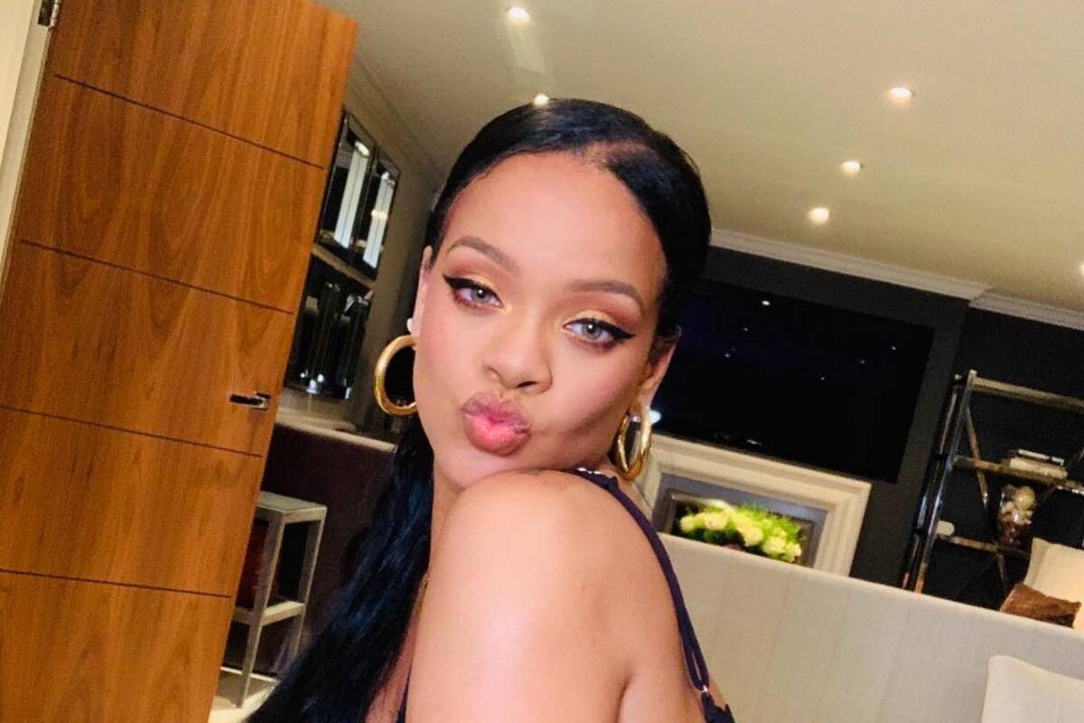 Rihanna causa revuelo en Instagram al posar en topless para promover su marca de ropa