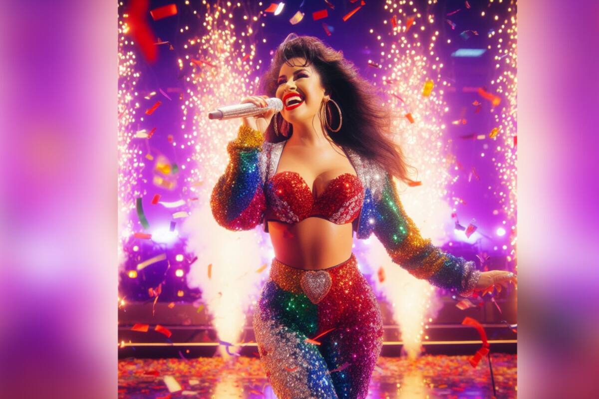 Así se vería Selena Quintanilla si hiciera un concierto en el 2023 según una Inteligencia Artificial
