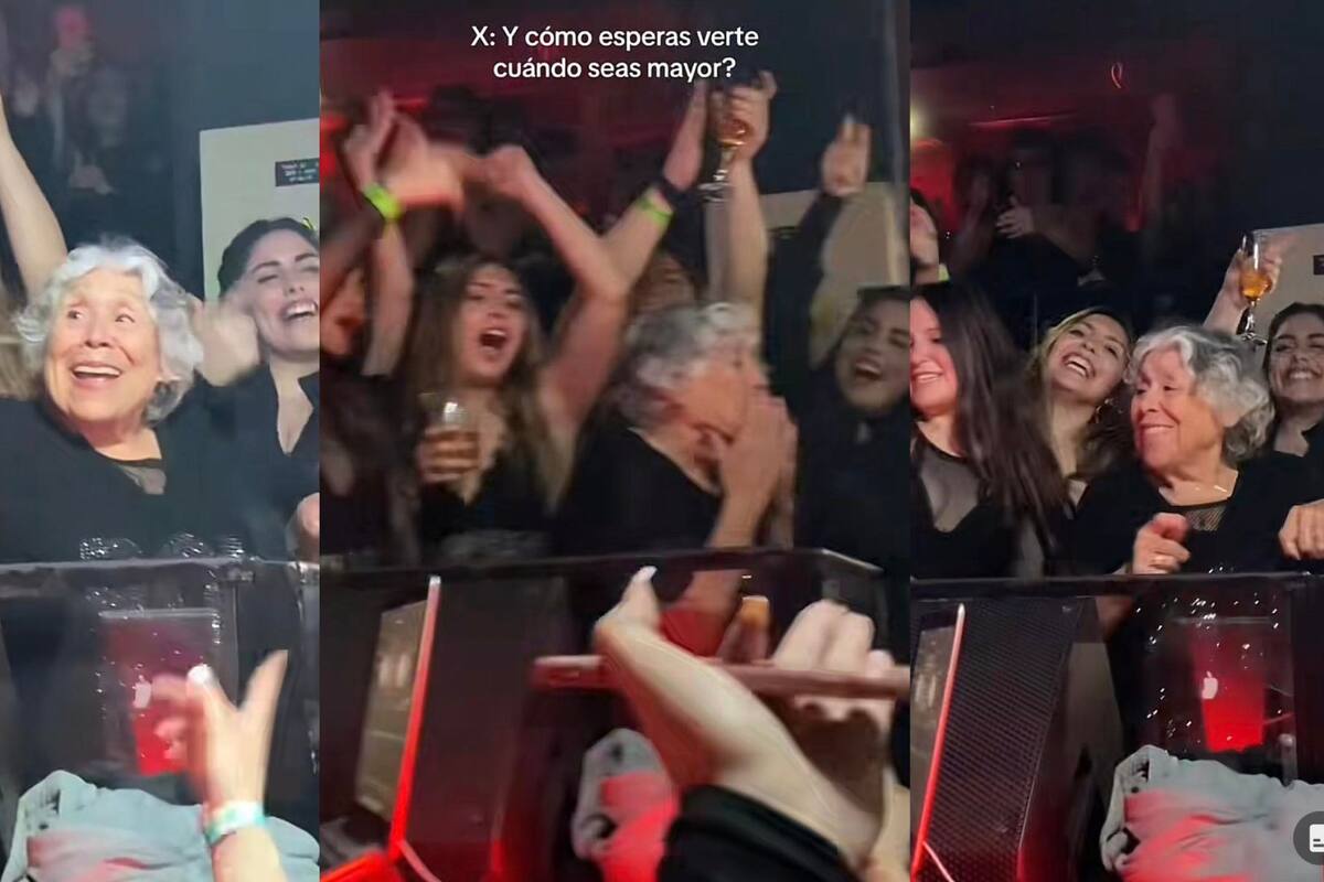Abuela se vuelve viral al acompañar a su nieta a un antro; se convierte en el alma de la fiesta