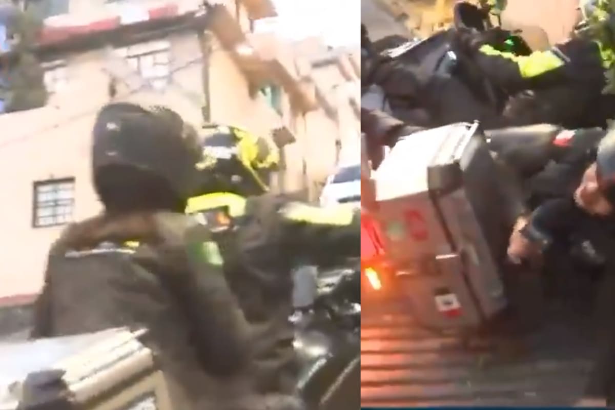 VIDEO: Reportera de TV Azteca sufre accidente en moto en transmisión en vivo en “la calle más peligrosa de la CDMX”
