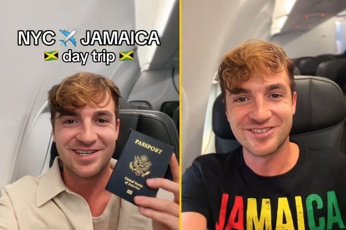 Hombre se hace viral tras volar de Nueva York a Jamaica y volver en menos de 24 horas; detalla tiempos, costos reales y consejos para un viaje exprés similar