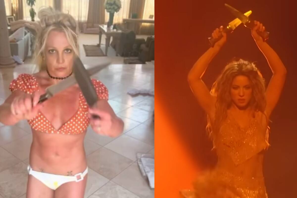 Britney Spears confiesa que intentó imitar a Shakira al bailar con cuchillos; Pide a sus fans que no se preocupen