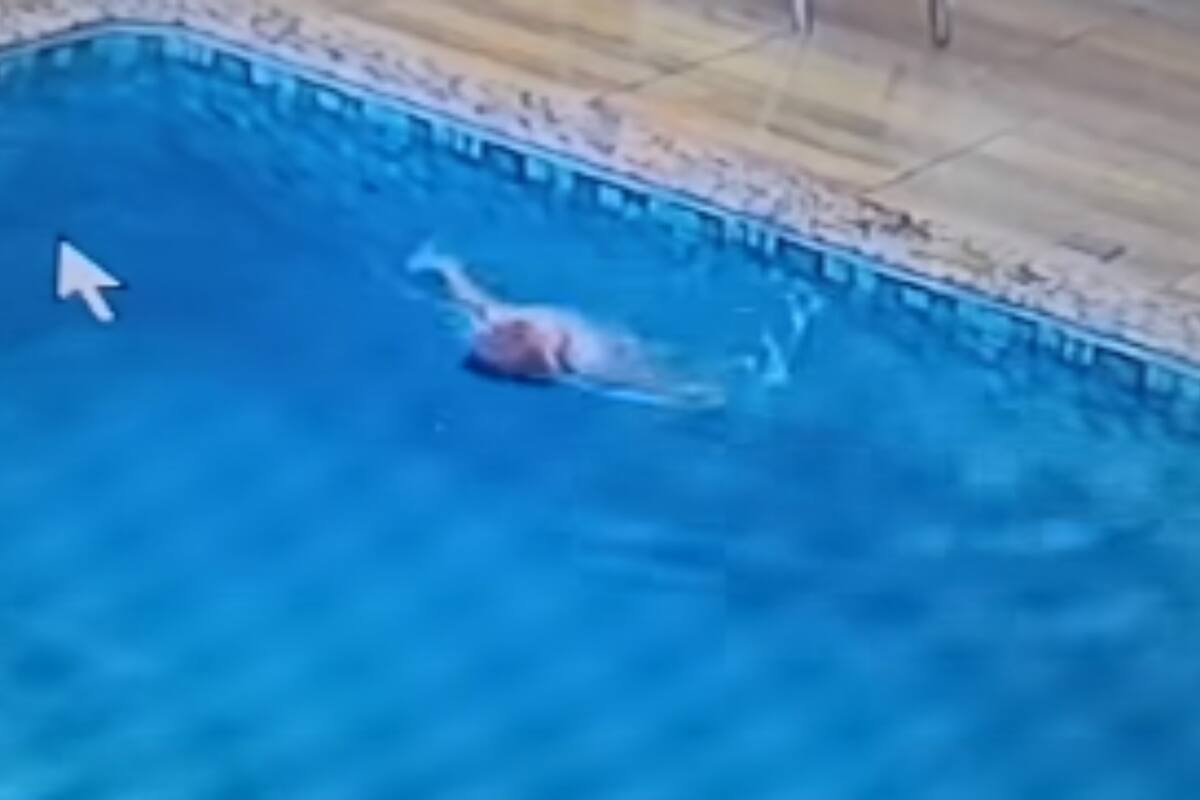 Viral: Bebé a punto de ahogarse es rescatada por su padre tras meterse a una alberca