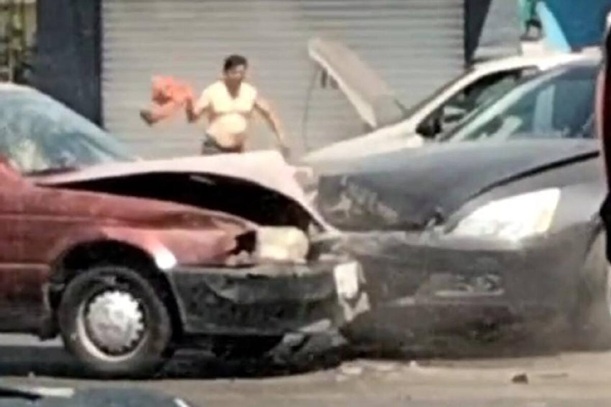 VIDEO VIRAL: Joven logra captar incendio y choque en un mismo lugar