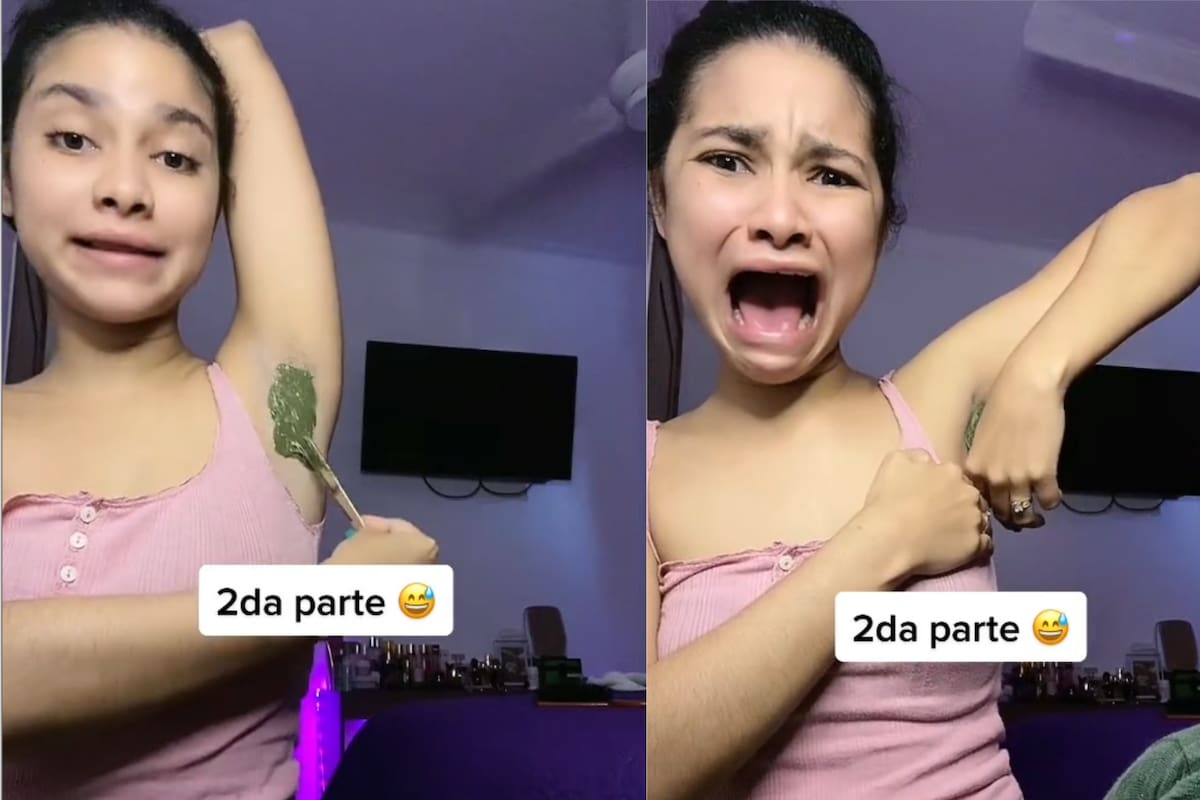 VIDEO: Joven se depila las axilas con cera y se hace viral por sus gritos al retirarla
