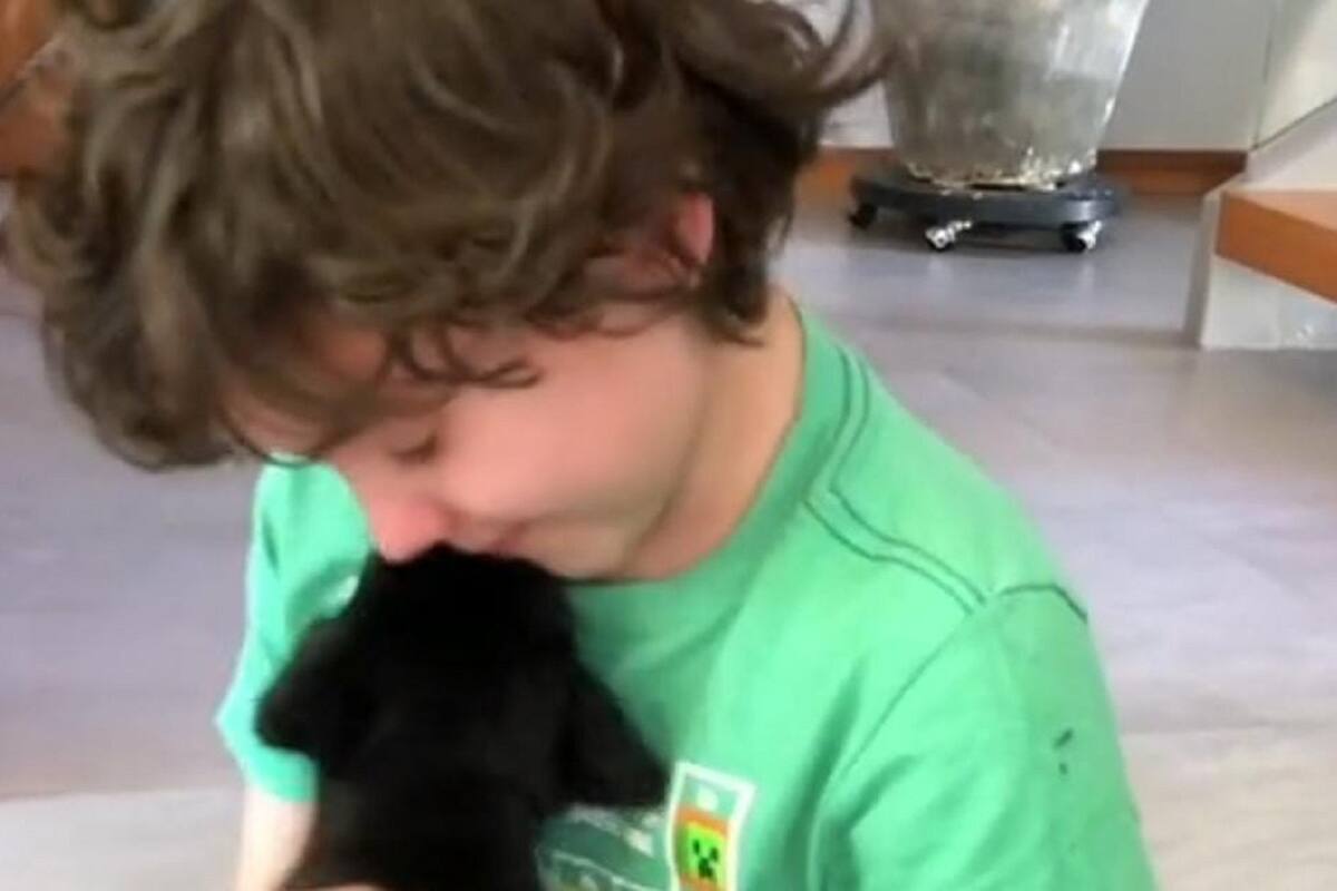 Niño se vuelve viral en TikTok por su reacción al recibir un cachorrito de regalo
