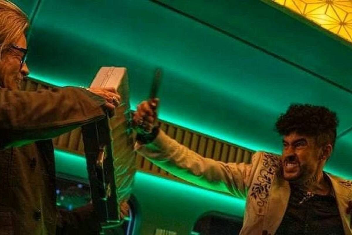 Bad Bunny intenta matar a Brad Pitt en el tráiler de “Bullet Train”