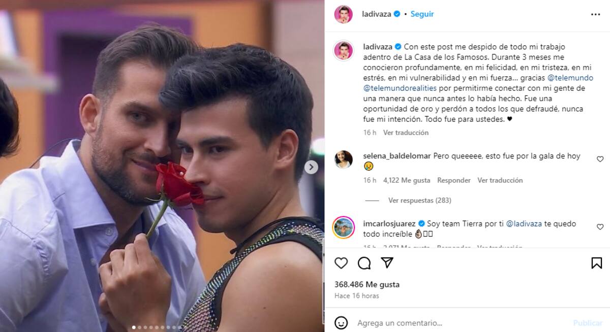 La Divaza se despidió de La Casa de los Famosos