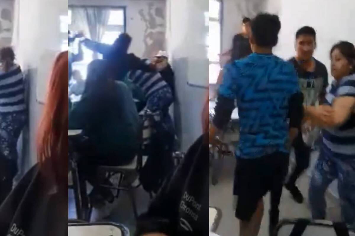 Mujer de Argentina golpea a niño que le hacía bullying a su hijo en la escuela: VIDEO