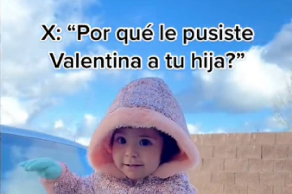 Usuaria de TikTok se hace viral por ponerle Valentina a su hija en honor al “Gallo de Oro”