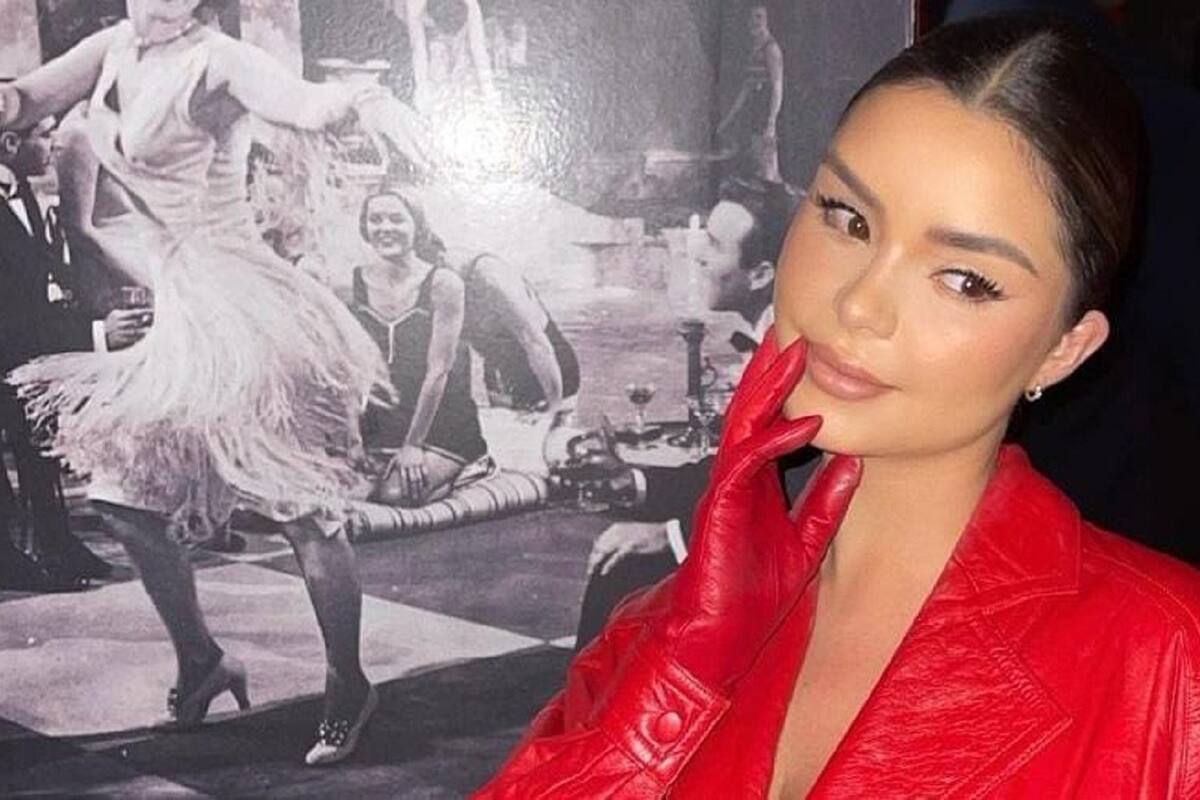 Demi Rose deslumbra a sus fans al modelar su impresionante retaguardia de espaldas
