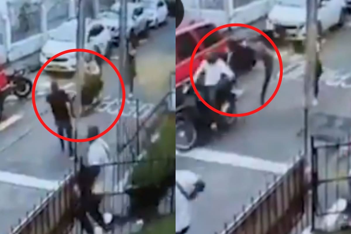 Hombre frustra robo al lanzar patada “voladora” a ladrones