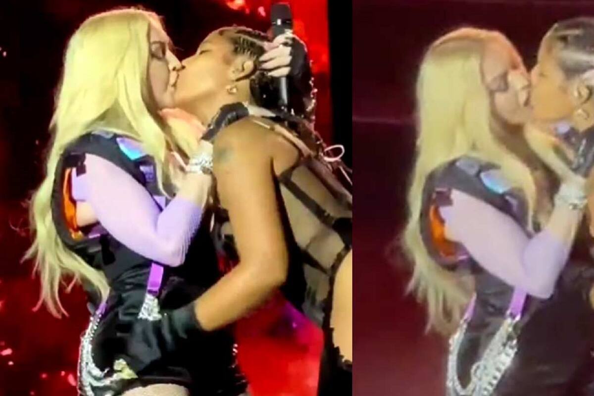 VIDEO: Madonna y Tokischa sorprenden con beso lésbico en medio de un concierto