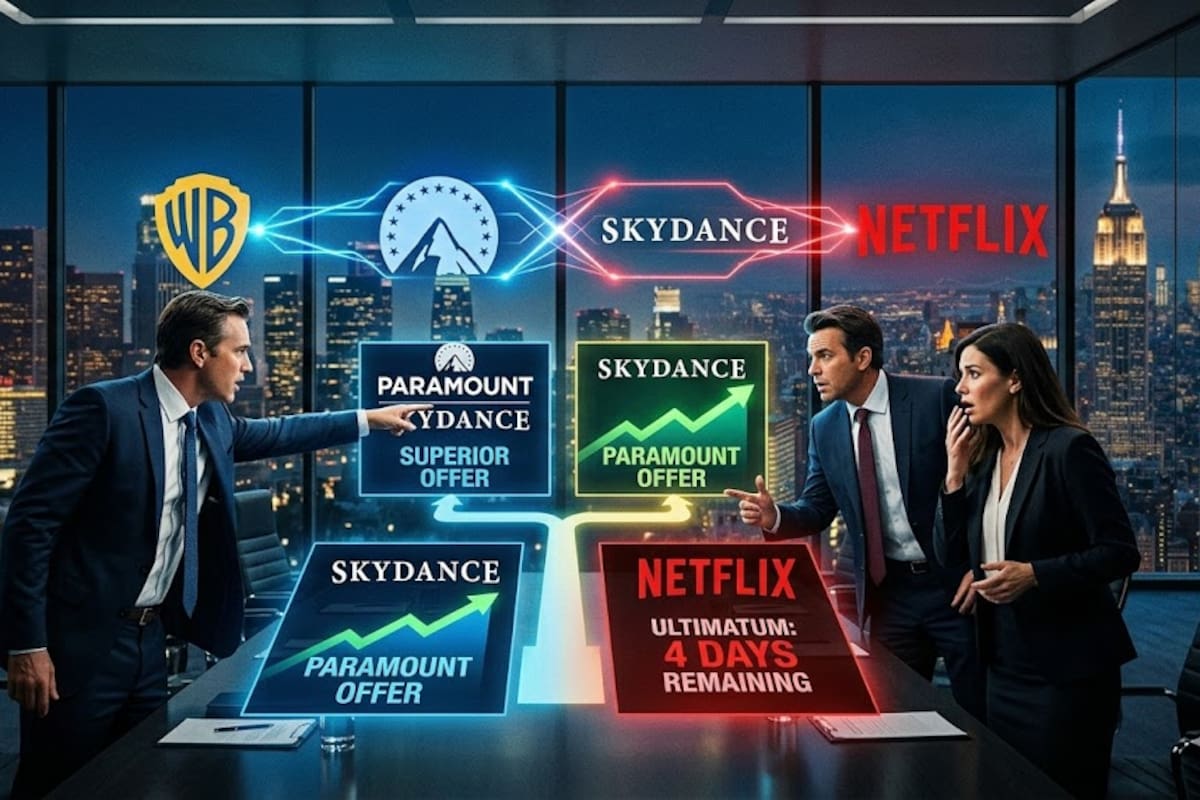 Warner Bros. considera “superior” la propuesta de Paramount Skydance y exige a Netflix una respuesta en cuatro días