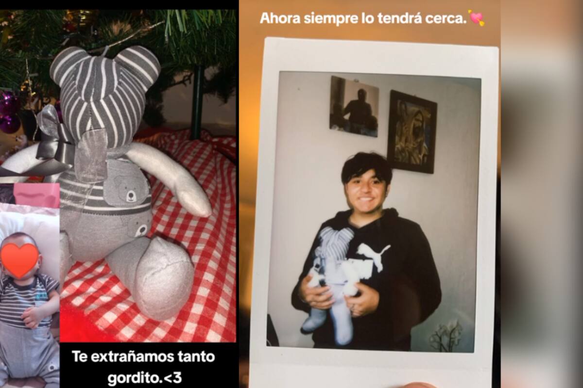 TikTok: a este joven le regalan un peluche con ropa de su hermanito fallecido y rompe en llanto