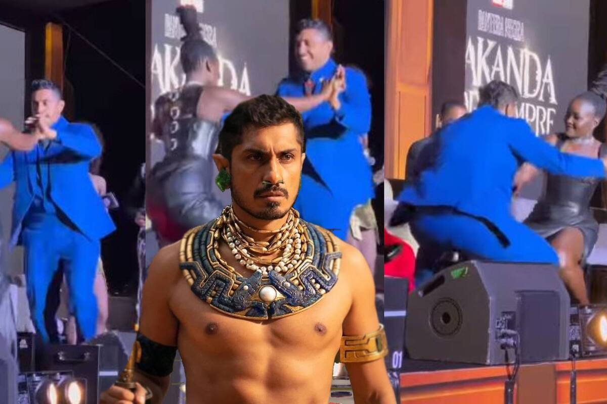 Tenoch Huerta baila merengue con Lupita Nyong'o en premier de "Black Panther 2"