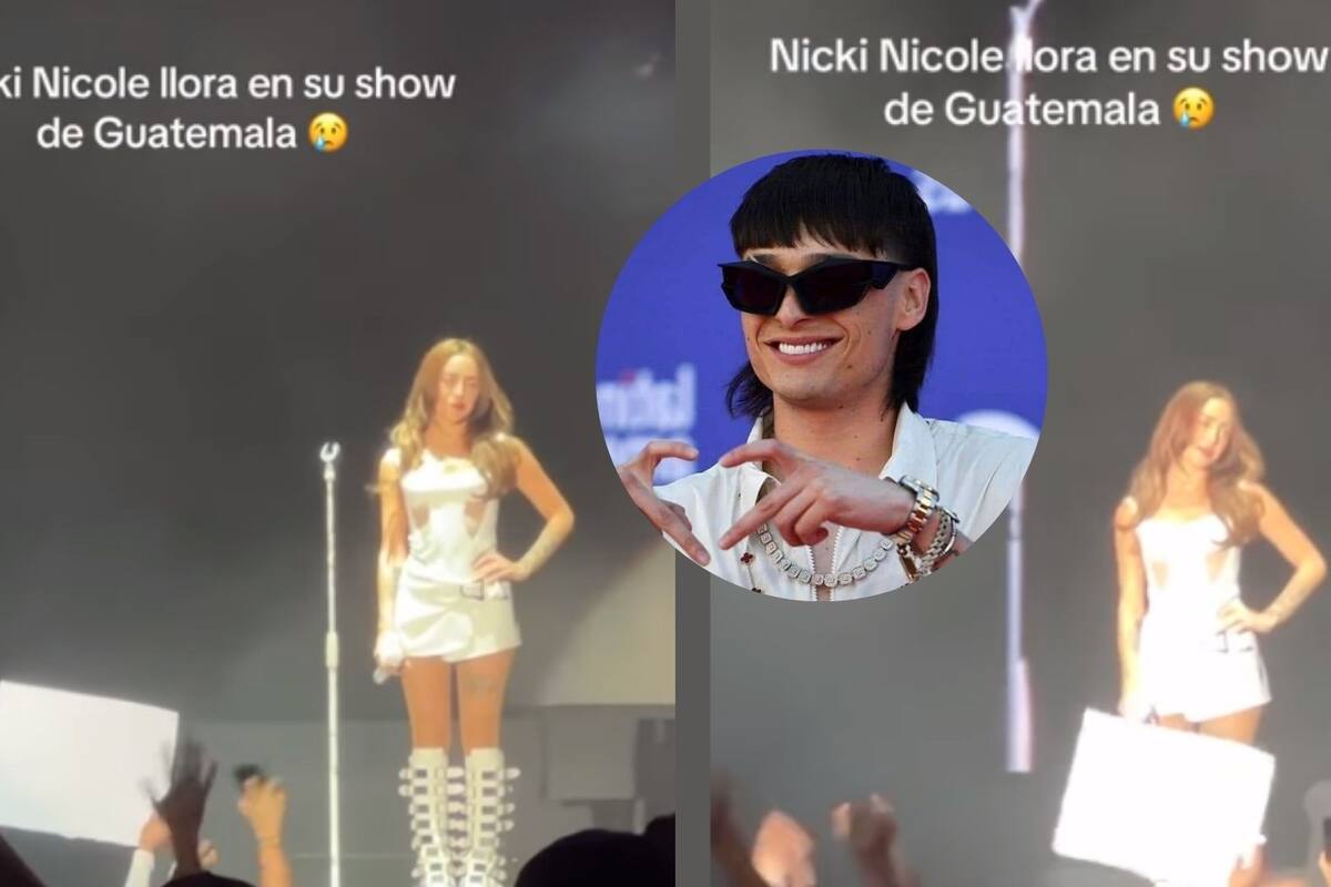 Nicki Nicole se muestra destrozada durante concierto de Guatemala tras infidelidad de Peso Pluma