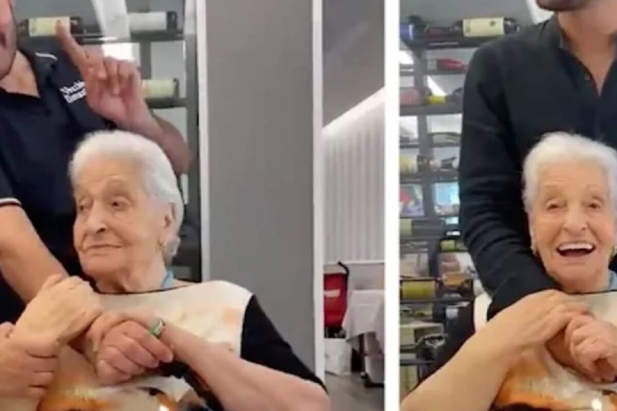 VIDEO VIRAL: Abuelita confunde a un mesero con su nieto