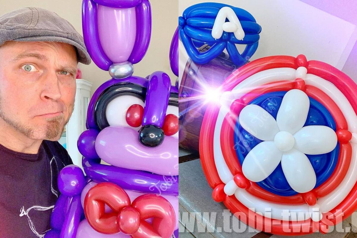 Maestro hace increíbles creaciones con globos