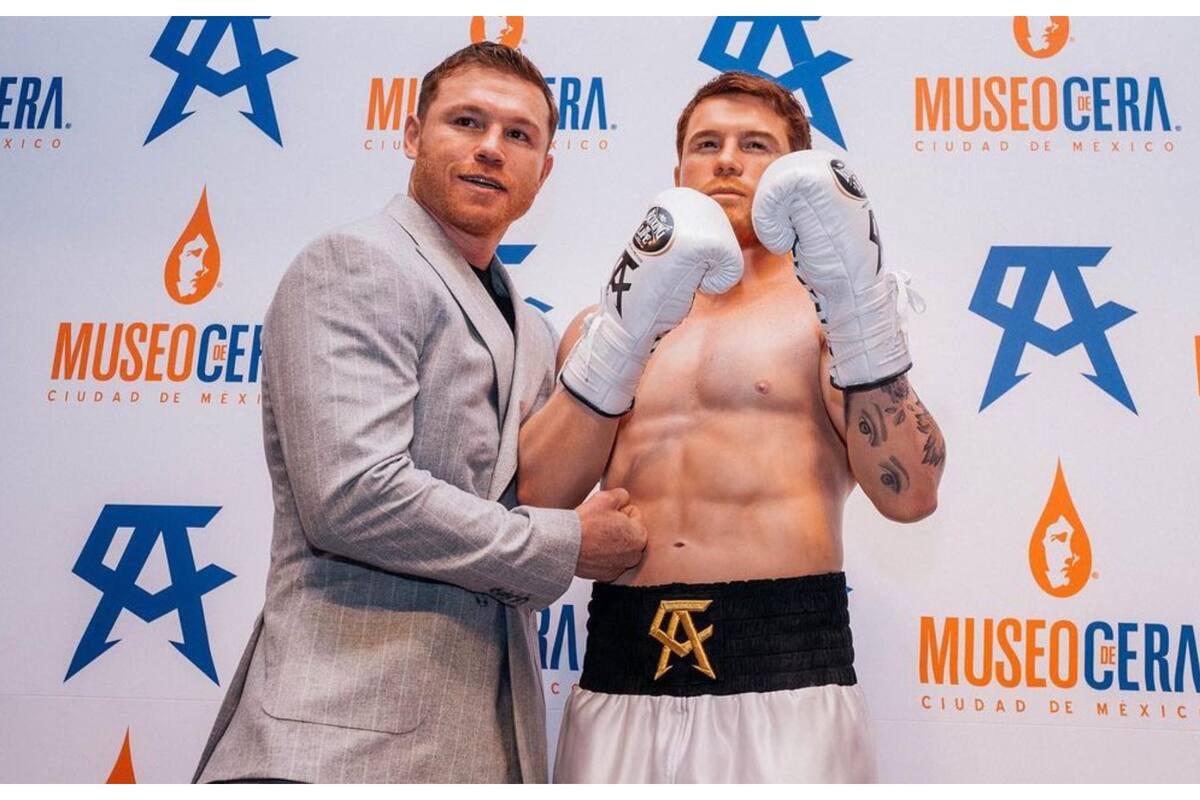 Saul “Canelo” Álvarez develó su idéntica figura en el Museo de Cera en Ciudad de México