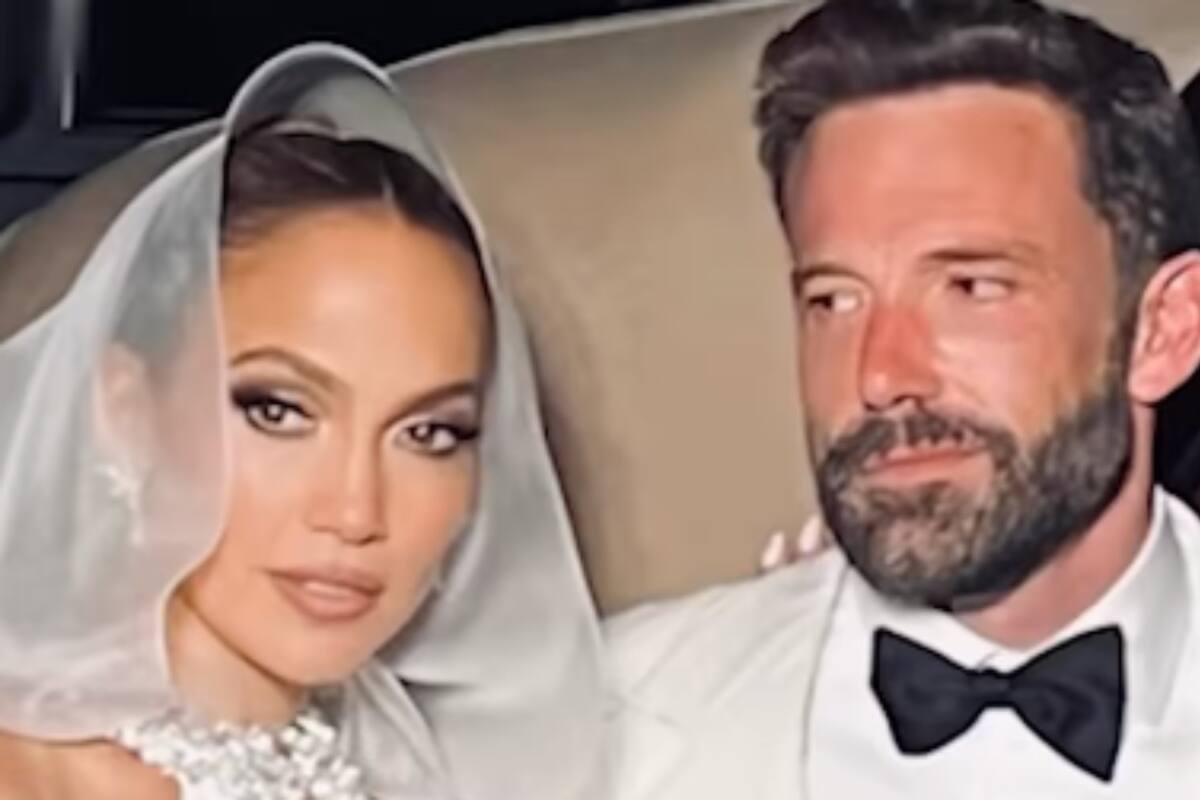 Así lució Jennifer López sus exclusivos vestidos de novia Ralph Lauren en su boda
