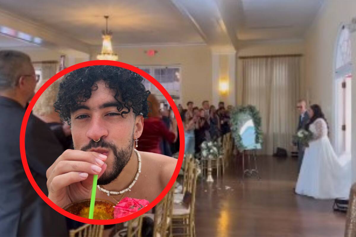 VIDEO: Novia se hace viral por entrar al altar con música de Bad Bunny