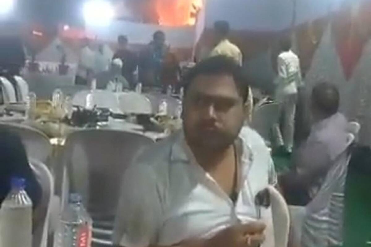 Invitados de una boda no dejan de comer a pesar de un gran incendio