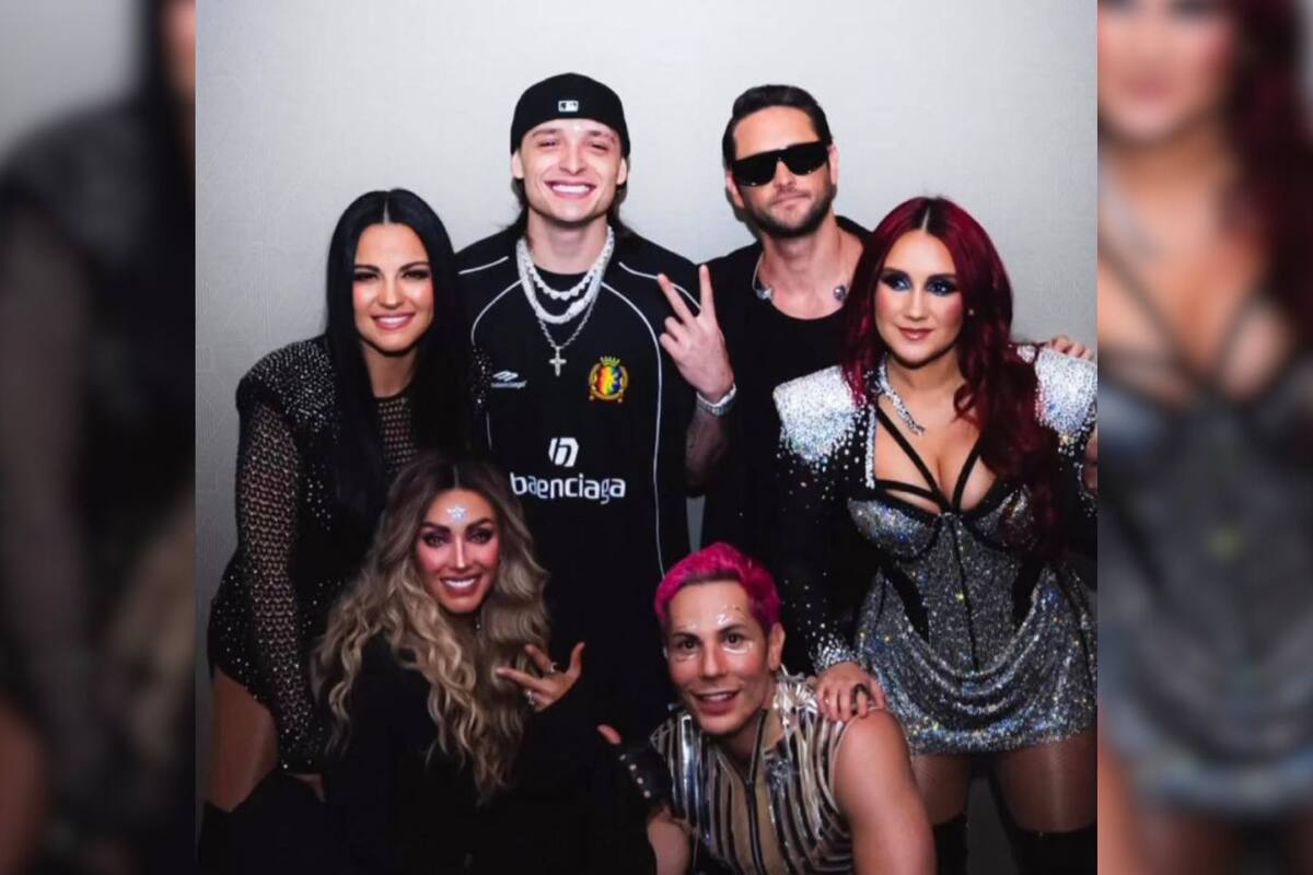 Peso Pluma se encuentra con RBD en el último concierto de la banda en Estados Unidos