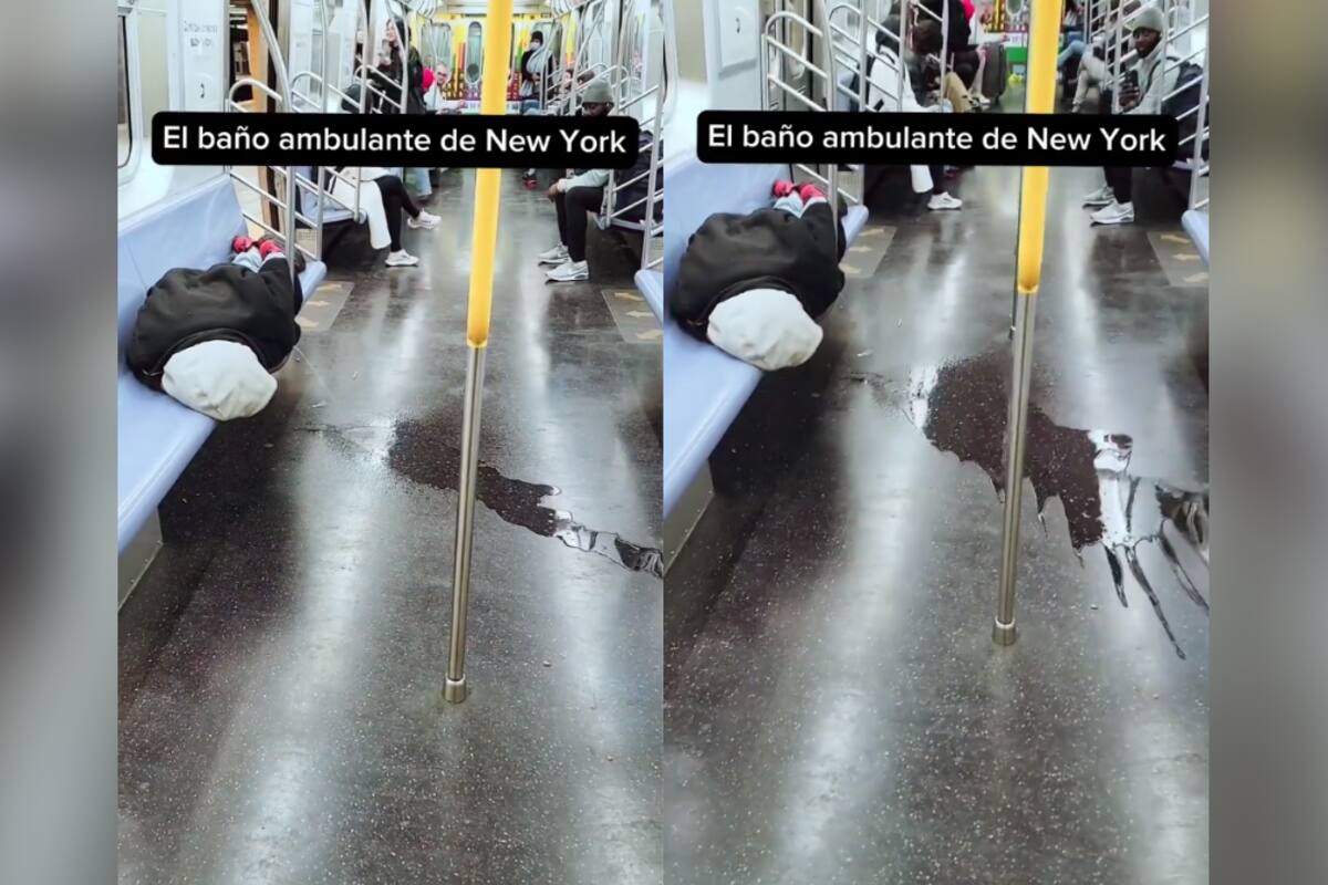 VÍDEO: un hombre se hace pipí en el metro de Nueva York y los internautas reaccionan