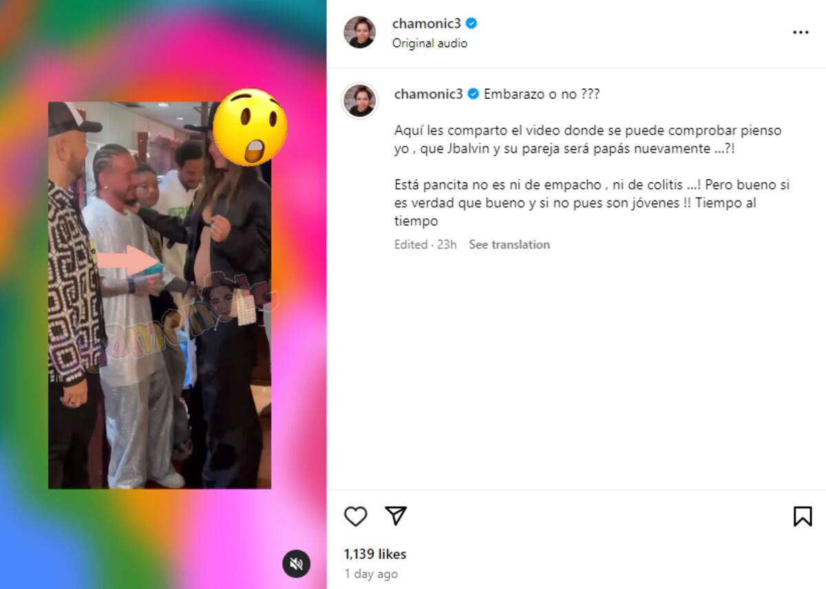 Chamonic aseguró que Valentina Ferrer estaba embarazada.