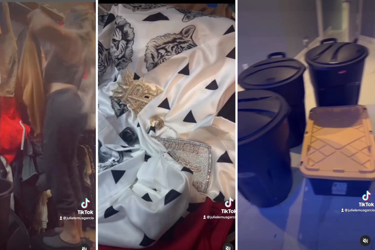 VIDEO: Julie Lemus, ex de Andy Ruiz, lo corre de su casa y le tira a la ropa a la basura, ¿por infiel?