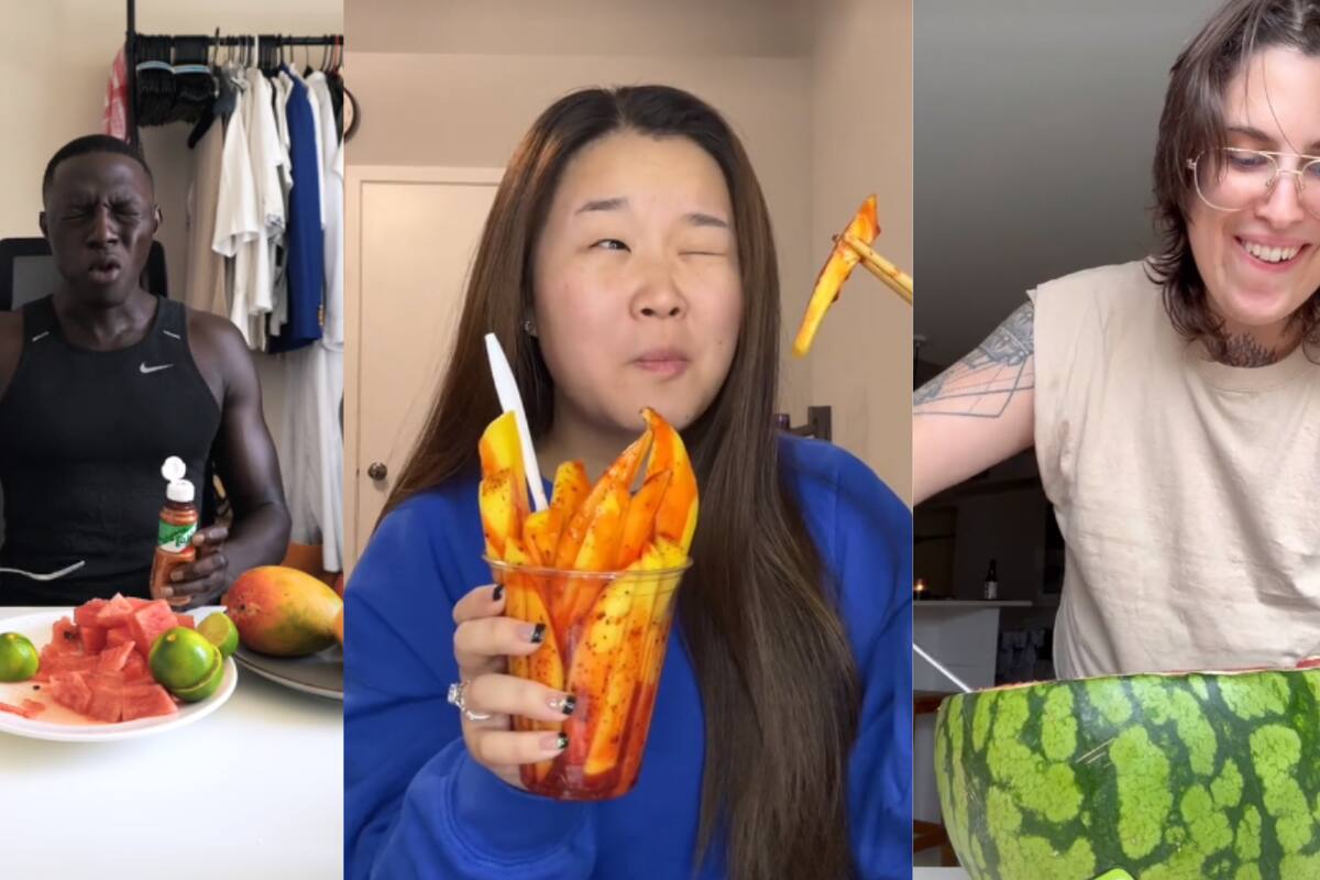 Viral: Extranjeros se atreven a probar fruta con Tajín; Esto es lo que opinan de la combinación mexicana