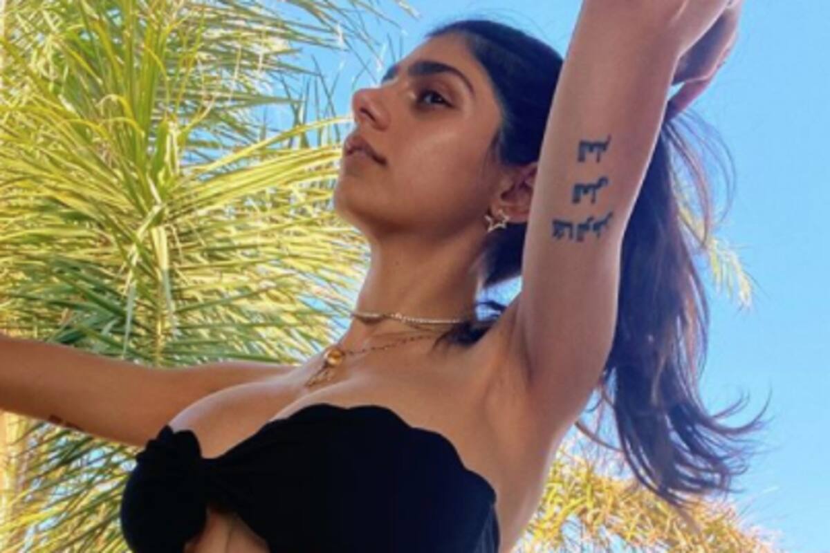Mia Khalifa mostró su cuerpo casi al desnudo en un sexy conjunto negro
