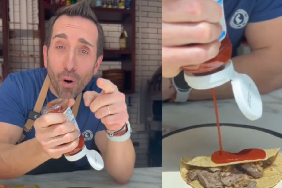 Chef italiano cobra venganza poniéndole cátsup a los tacos: quiere que los mexicanos dejen de ponerle cátsup a la pizza