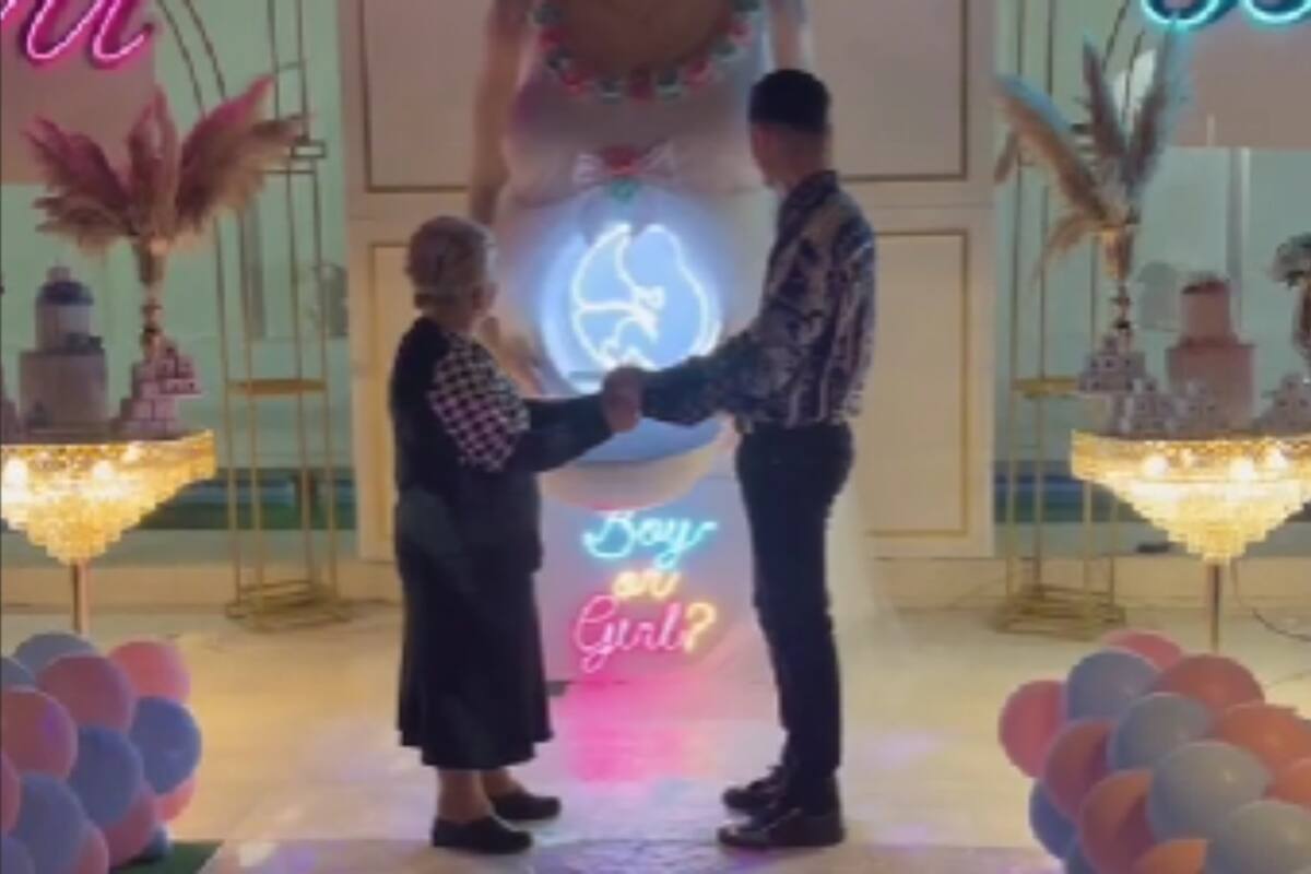 VIDEO VIRAL: Pareja de más de 50 años de diferencia presumen que serán padres