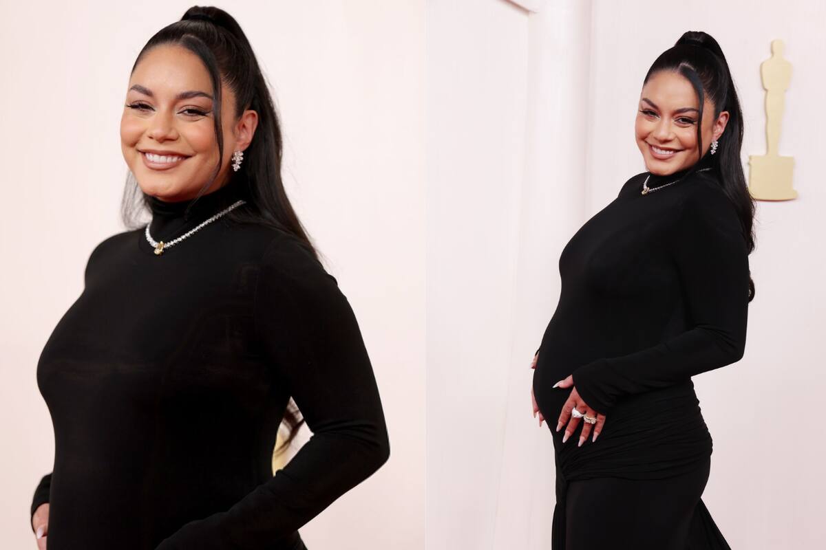 Vanessa Hudgens presume su pancita de embarazo en plena gala de los Óscars 2024